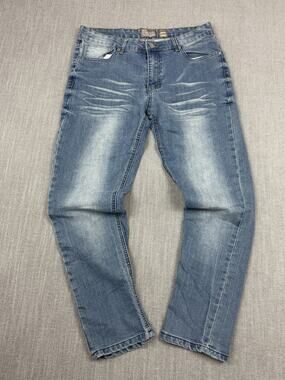 Stitches & Rivets Slim Fit Jeans Men’s 34 Light Wash Stretch Denim